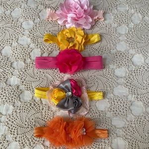 5 Infant Girls Fancy Headbands